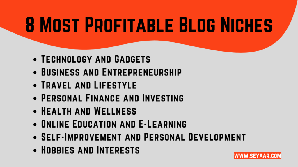 8 Most Profitable BLOG NICHES